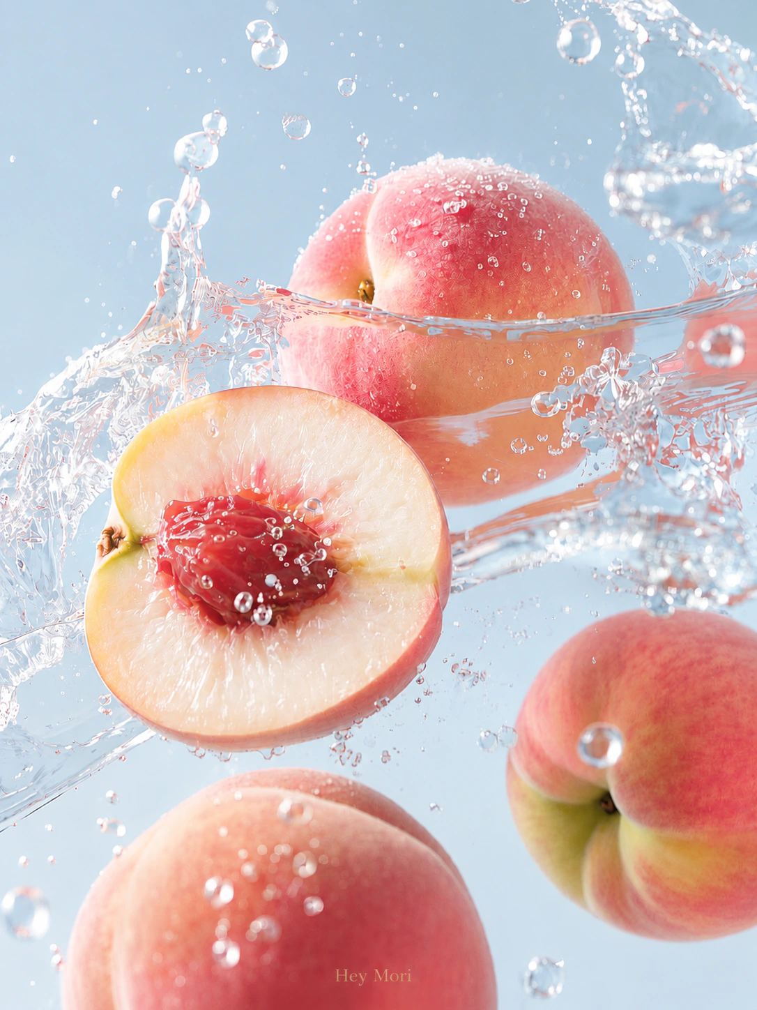White Peach Water Splash Campaign